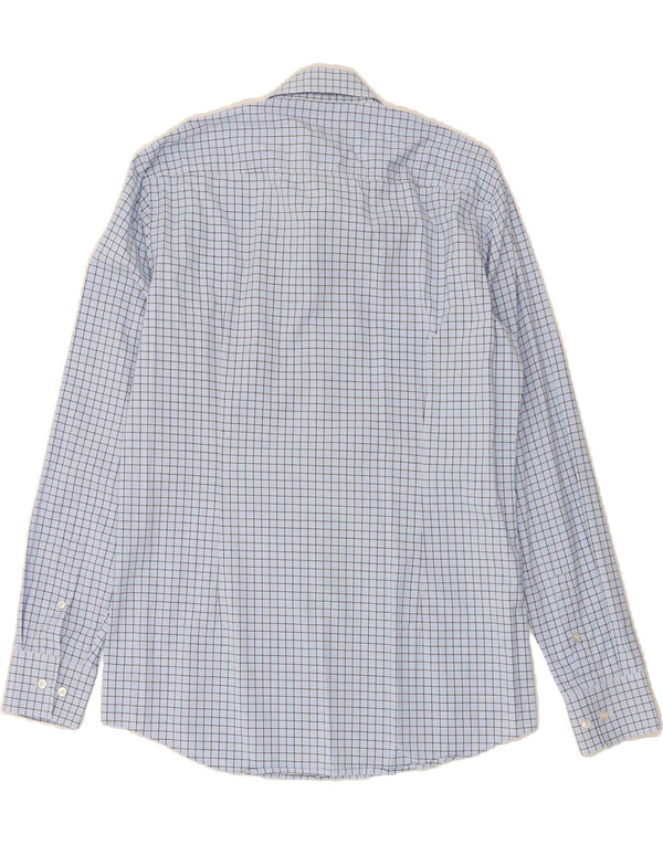 Camicia slim fit da uomo HUGO BOSS taglia 39 15 1/2 cotone a quadri blu medio