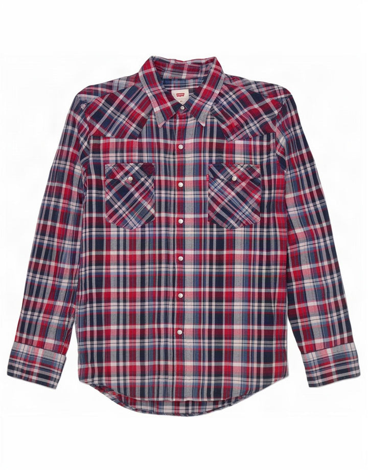 Levi's muška flanelska košulja, srednji crveni karirani pamuk