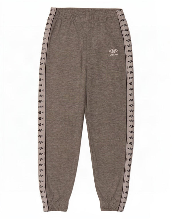 Umbro Mens Graphic Tracksuit Trousers Joggers Small Grey Colourblock
