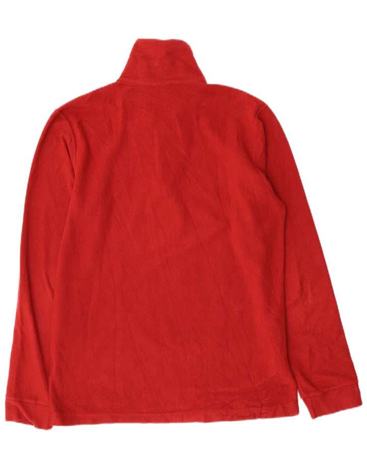 Champion Mens Zip Neck Fleece Jumper Medium Red