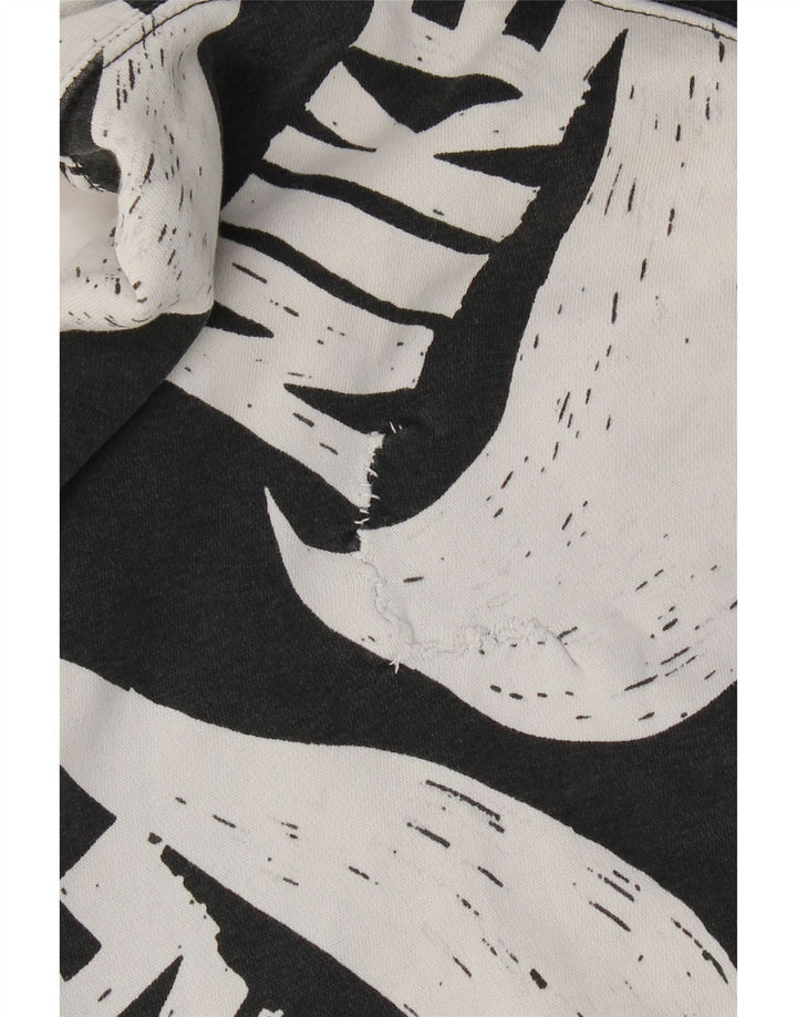 NIKE Womens Oversized Crop Graphic Sweatshirt Jumper UK 14 Medium Black Vintage Nike and Second-Hand Nike from Messina Hembry 