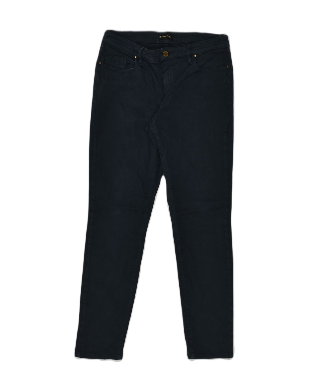 MASSIMO DUTTI Womens Skinny Casual Trousers UK 10 Large W30 L29 Navy Blue | Vintage Massimo Dutti | Thrift | Second-Hand Massimo Dutti | Used Clothing | Messina Hembry 