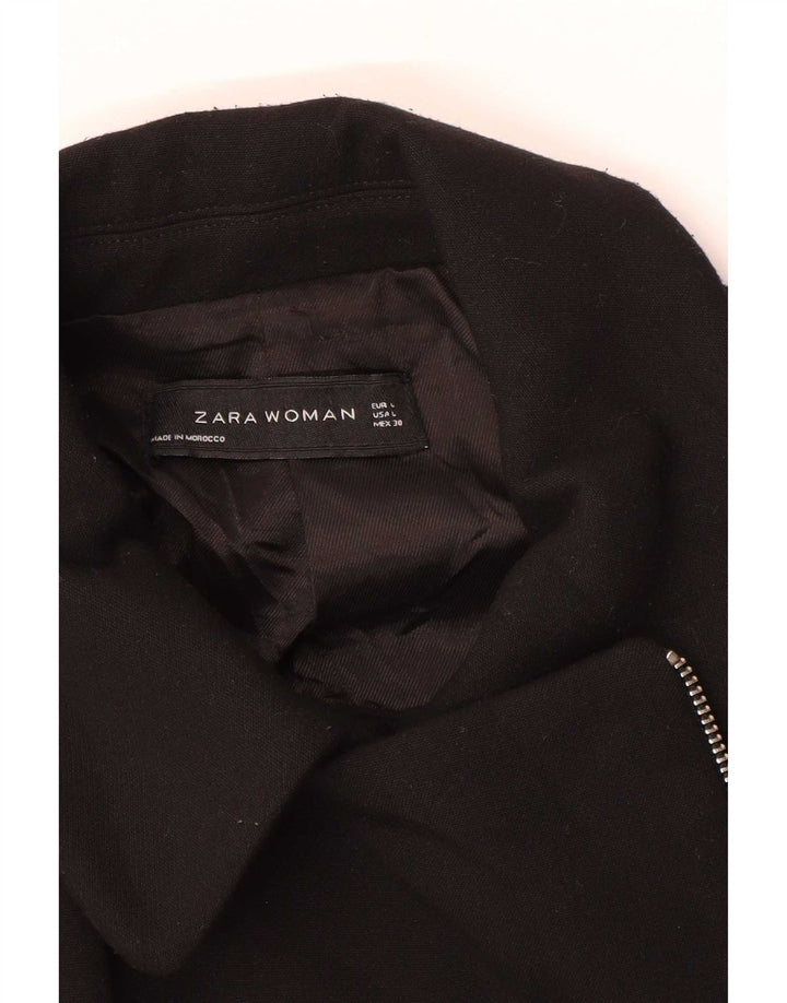 Zara Damen Mantel UK 14 Large Schwarz