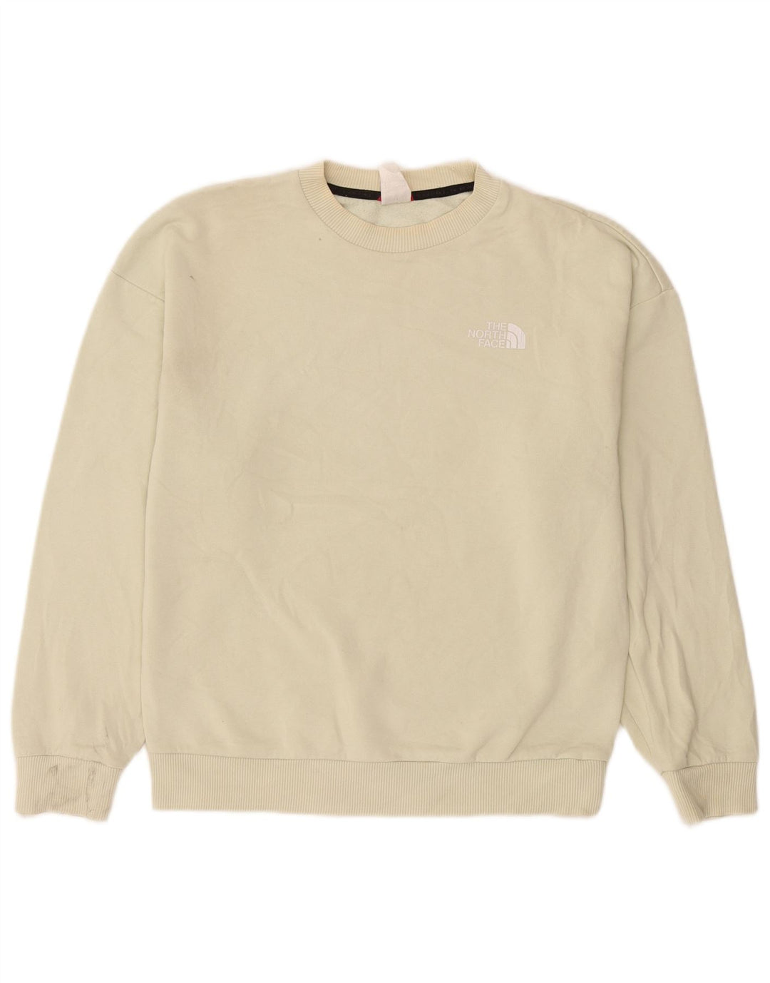 The North Face Womens Sweatshirt Jumper UK 14 Medium Off White Cotton