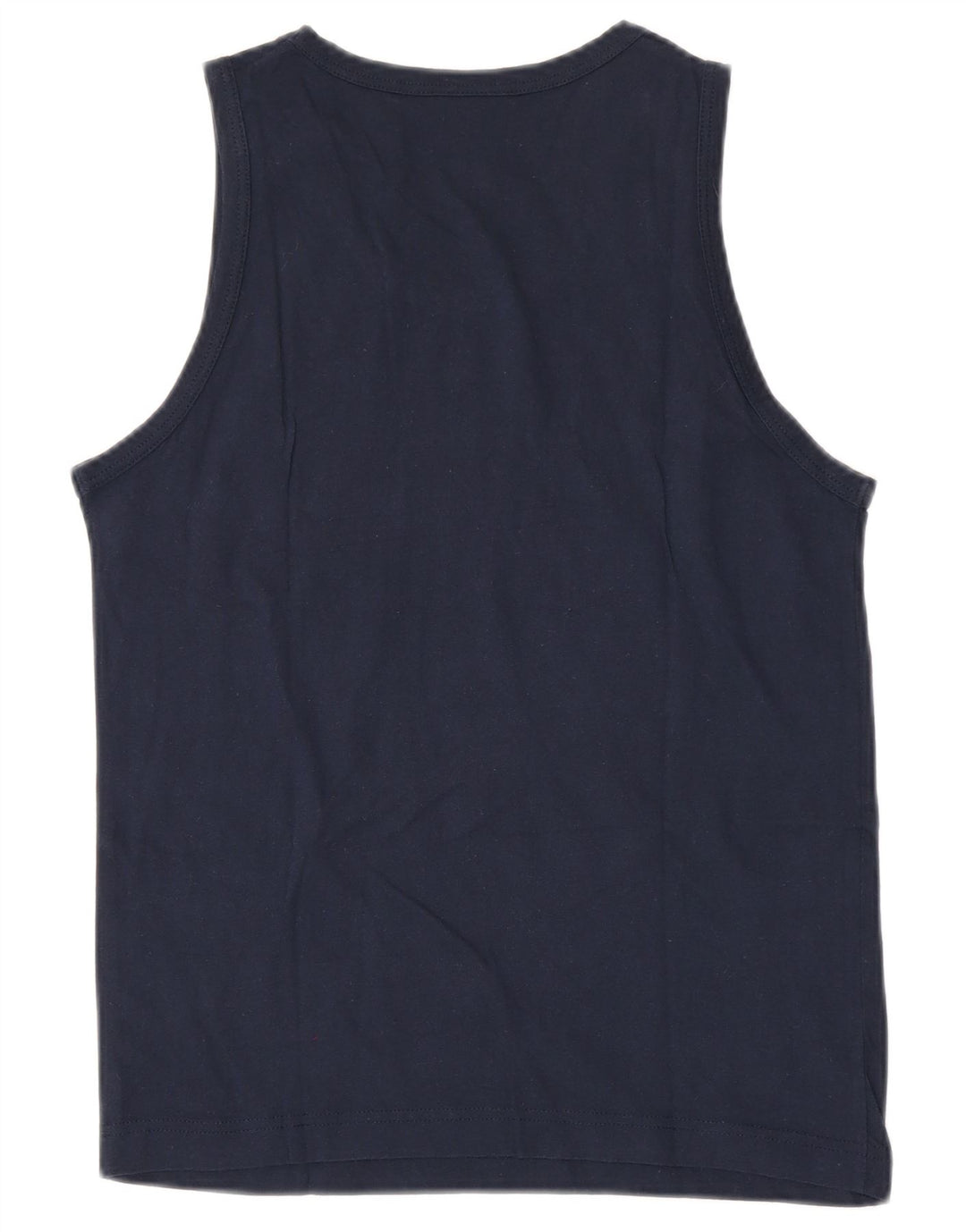 Asics Womens Vest Top UK 12 Medium Navy Blue Cotton