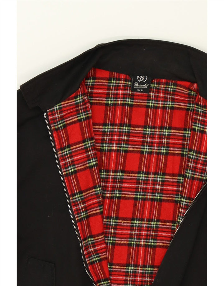 BRANDIT Mens Bomber Jacket UK 42 XL Black Polyester Vintage Brandit and Second-Hand Brandit from Messina Hembry 