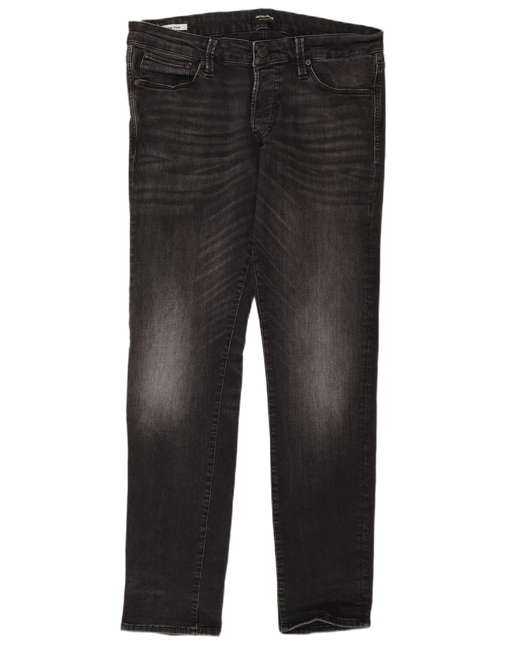 Jack & Jones Herre GLENN Slim Jeans W34 L32 Grå Bomuld
