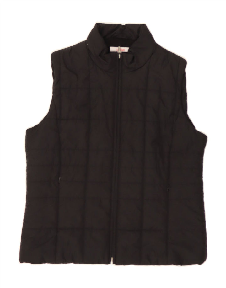 S.OLIVER Womens Padded Gilet EU 38 Medium Black Polyester Vintage S.Oliver and Second-Hand S.Oliver from Messina Hembry 