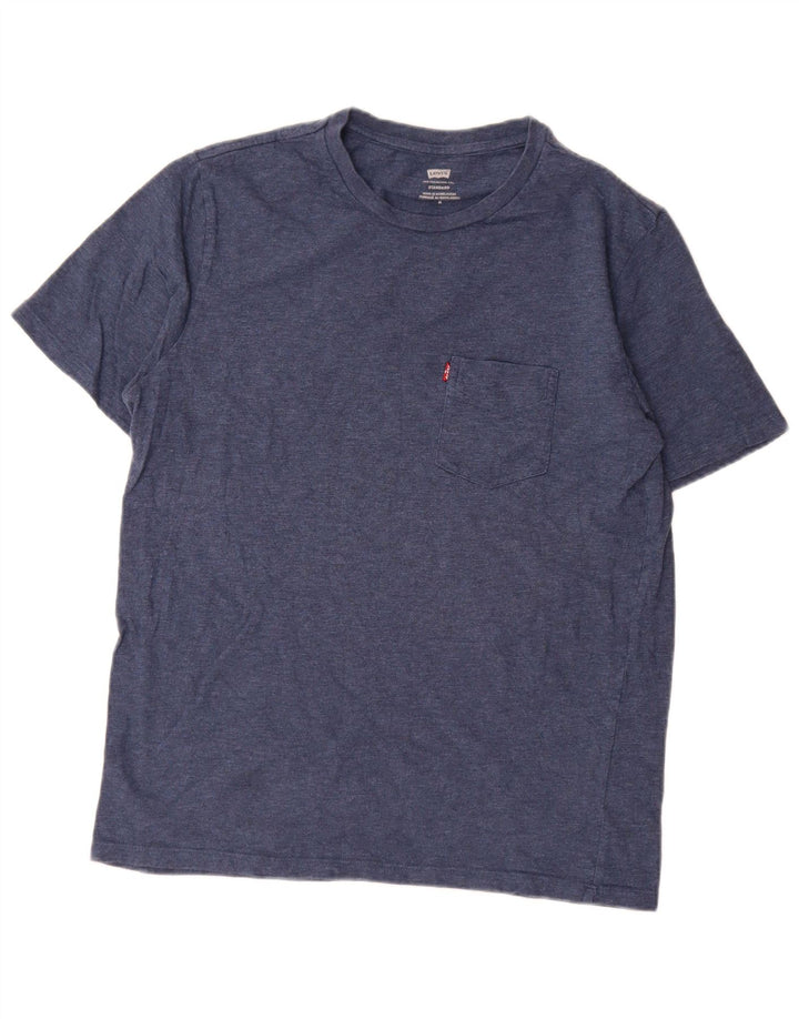Levi's Herre Standard Fit T-Shirt Top Medium Navy Blue