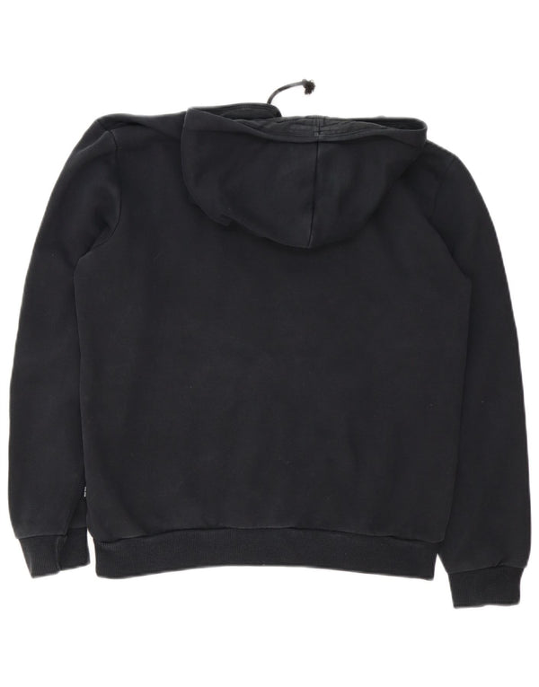 Puma Graphic Hoodie Jumper UK 16 Large Black Bomuld