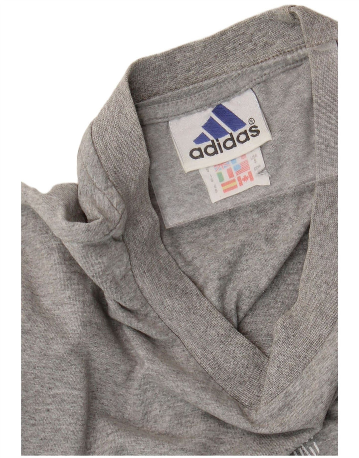 ADIDAS T-Shirt Graphique Homme Petit Gris Coton