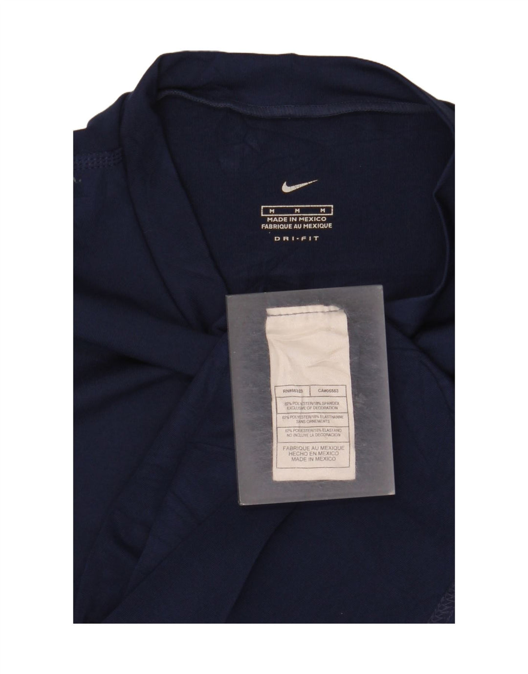 Nike T-shirt Dri Fit pour femme UK 12 Bleu marine moyen Polyester