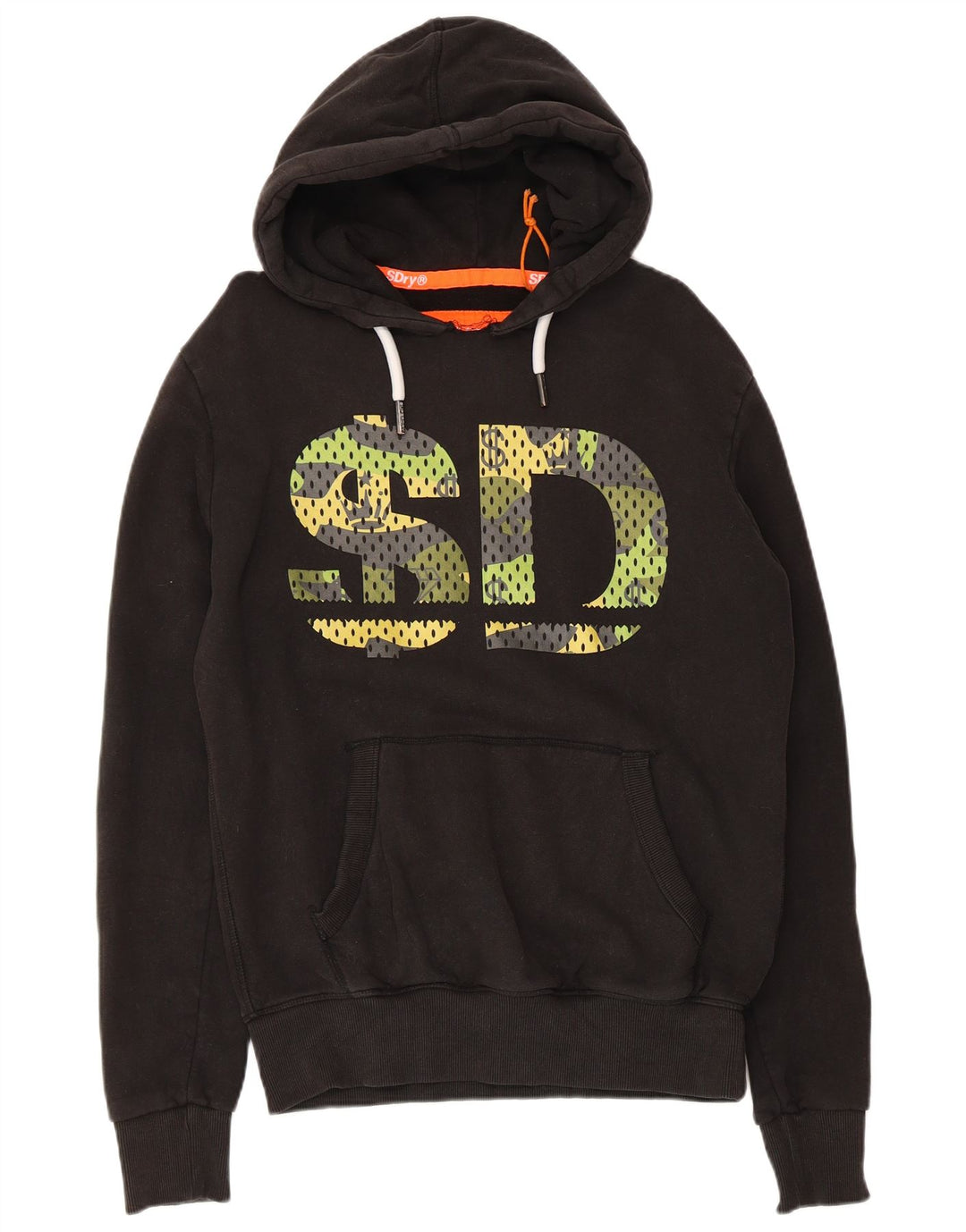 Superdry Grafisk hættetrøje til mænd mellem sort bomuld