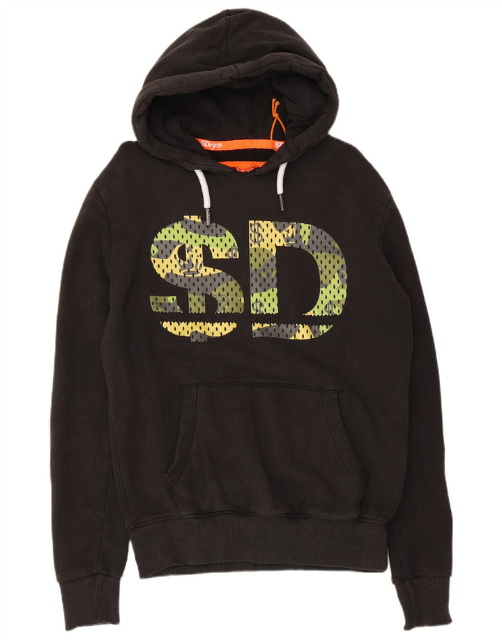 Superdry Grafisk hættetrøje til mænd mellem sort bomuld