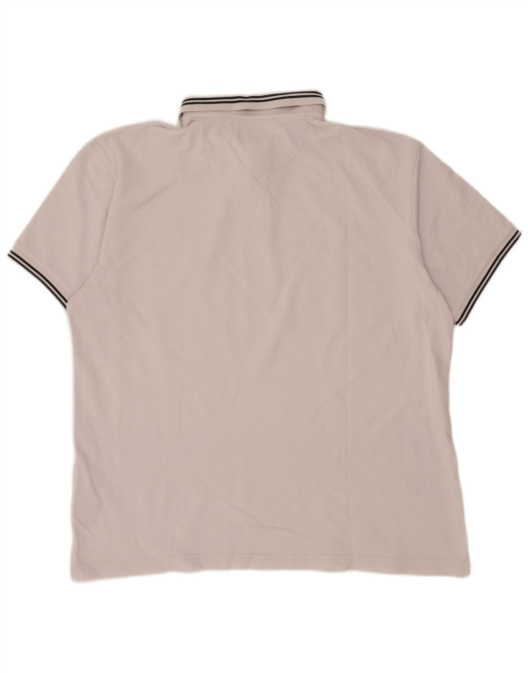 BARBOUR Polo Homme 2XL Blanc Rayé Coton
