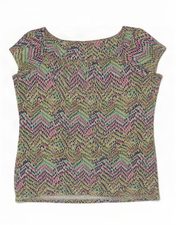 M&Co Blusa para mujer Top UK 40 Medio Viscosa geométrica multicolor