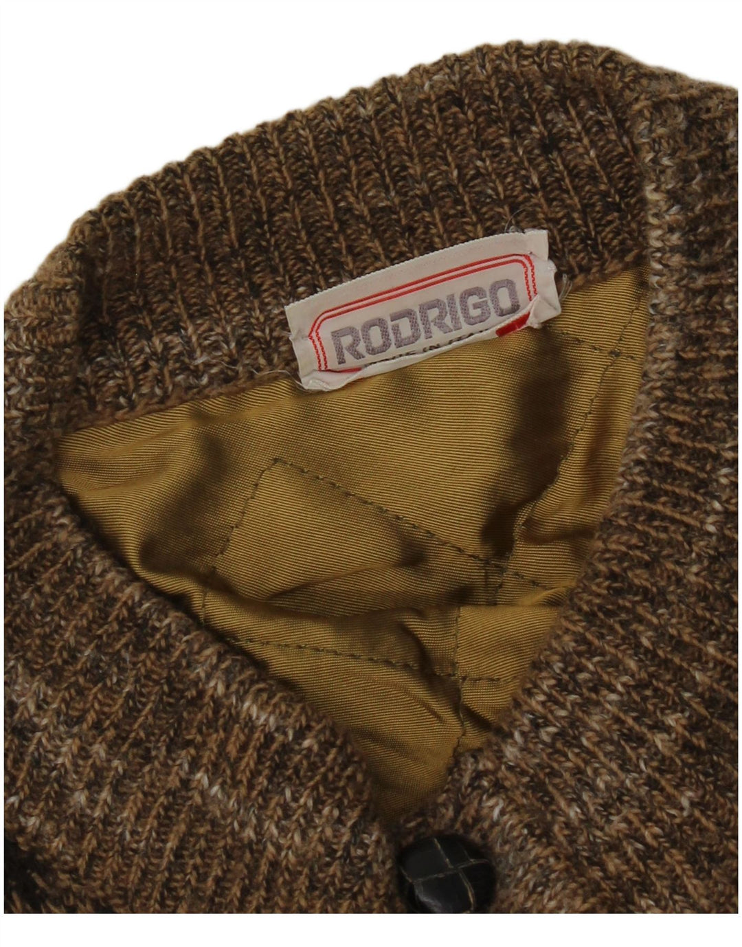 Rodrigo Mens Cardigan Sweater XL Brown Geometric