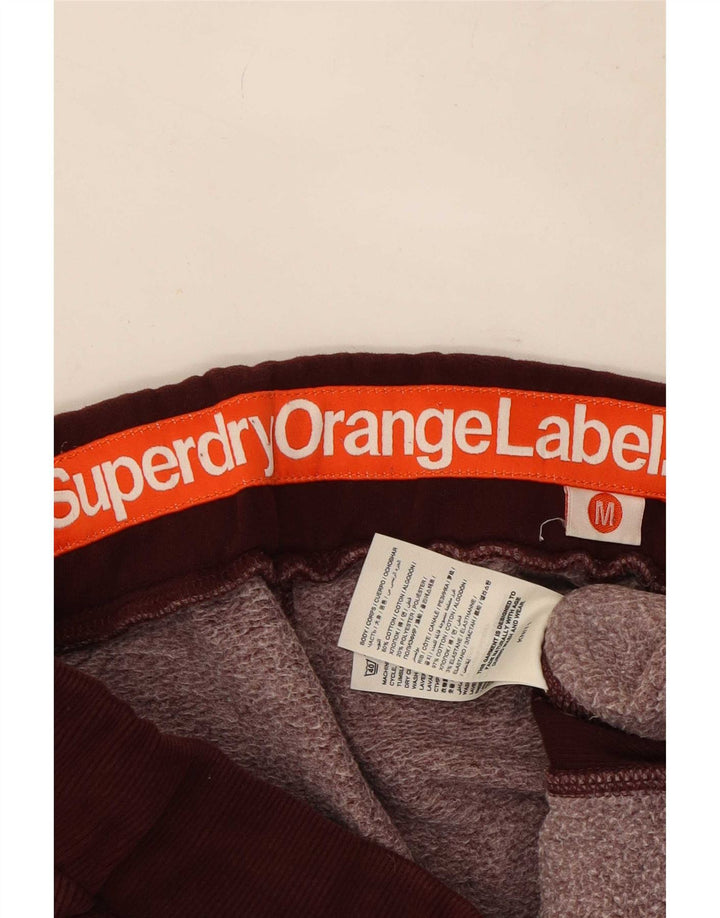 Superdry Mens Sport Shorts Medium Burgundy Cotton