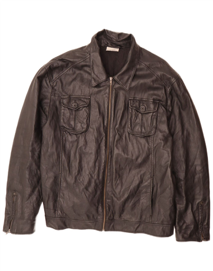 I Extenso Herre Læderjakke UK 44 2XL Sort