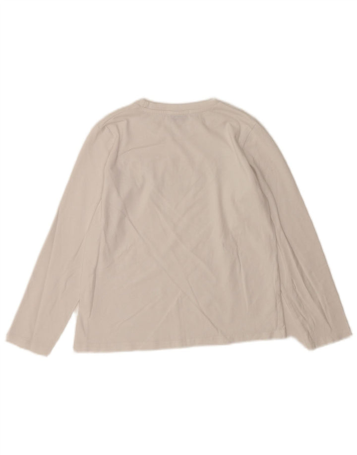 Gaelle Womens Graphic Top Long Sleeve UK 6 XS White