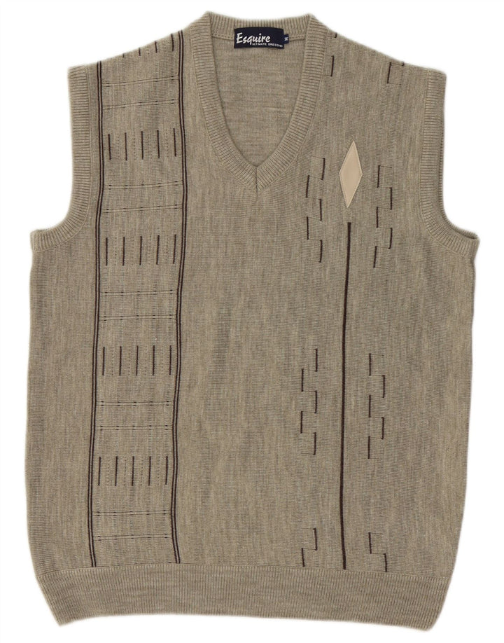 Podkoszulek męski w stylu vintage, średnio szary, geometryczny