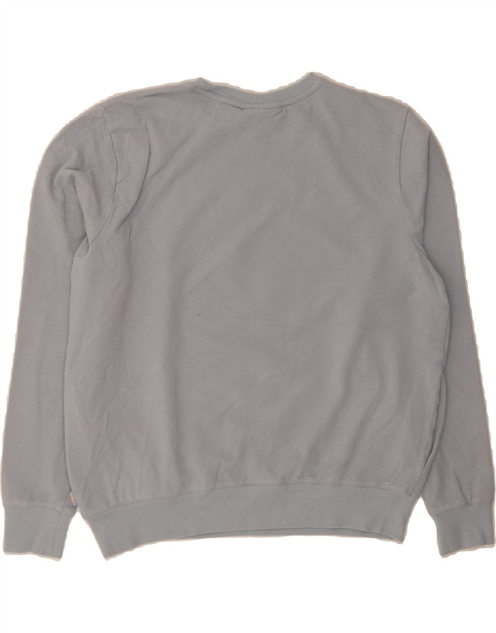 FILA Womens Oversized Sweatshirt Jumper UK 16 Large Blue Cotton Vintage Fila and Second-Hand Fila from Messina Hembry 