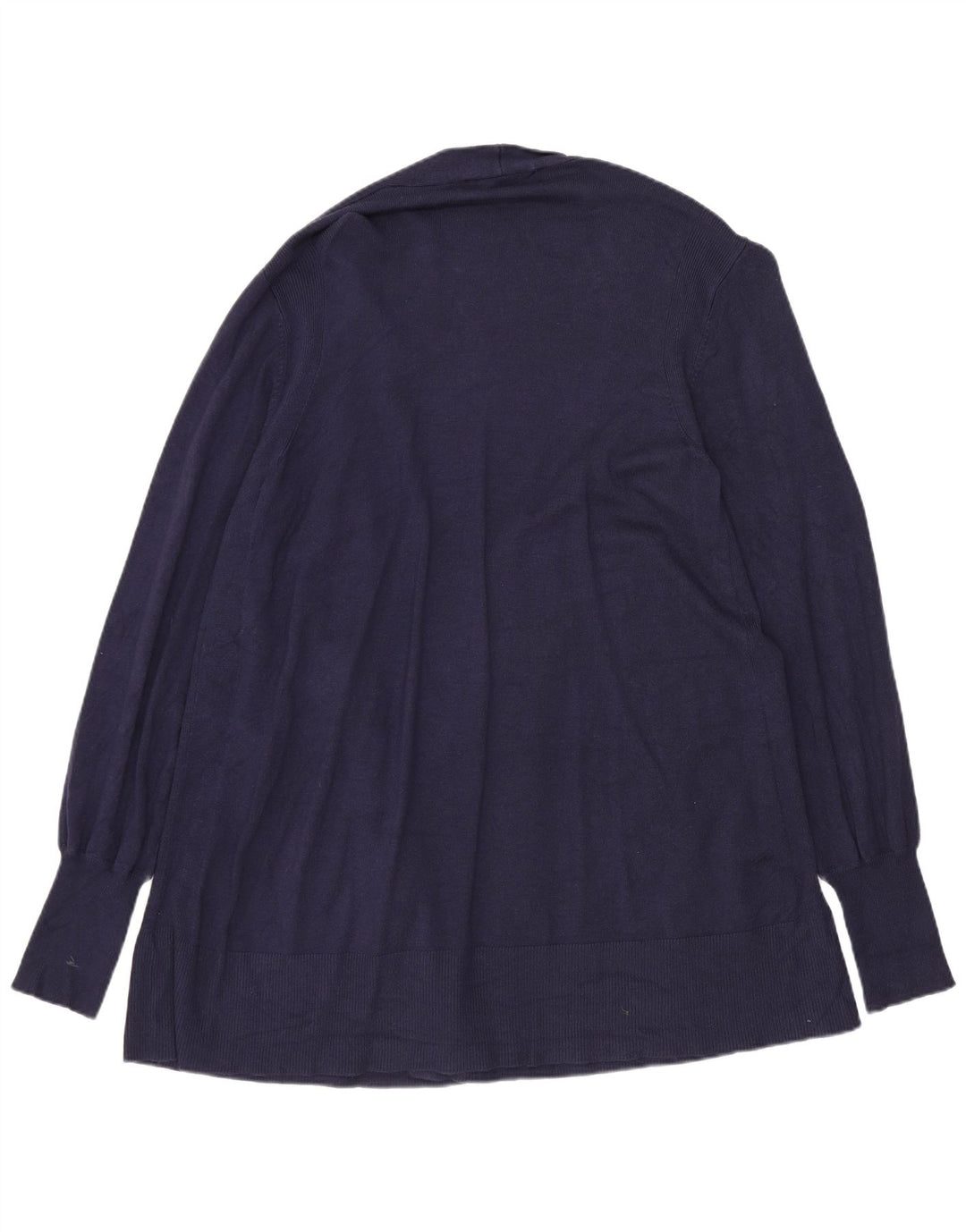 Marks & Spencer Womens Longline Cardigan Sweater UK 14 Medium Navy Blue
