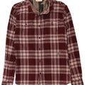 Camicia da uomo in flanella Dkny in cotone a quadri bordeaux medio