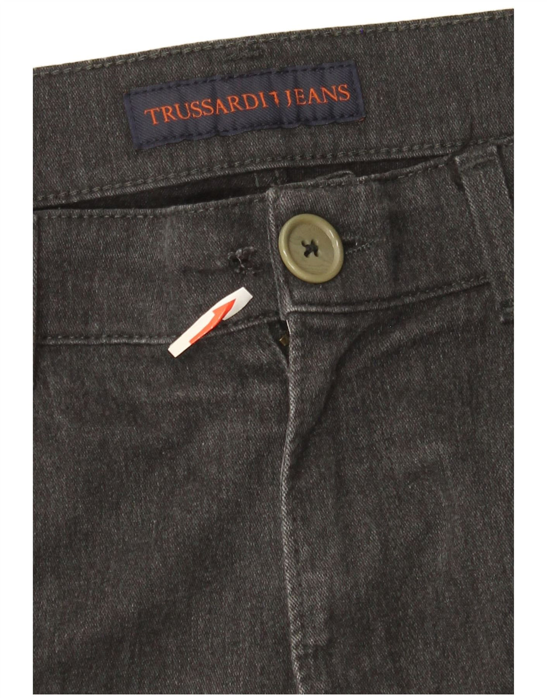 Trussardi Mens Straight Jeans W37 L31 Grey Cotton