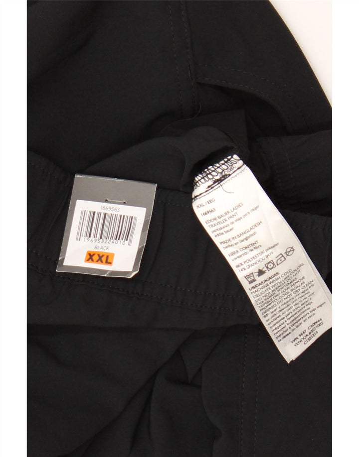 Eddie Bauer Womens Cropped Trousers 2XL W42 L28 Black Polyester