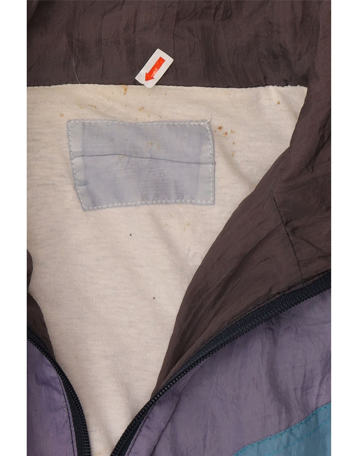 VINTAGE Veste de survêtement pour homme XL Gris Colorblock