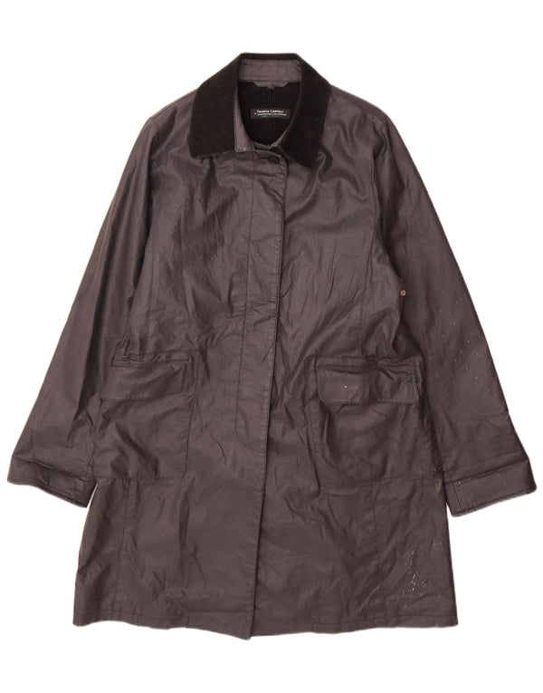Mackintosh Dame Regnfrakke UK 14 Medium Sort Bomuld