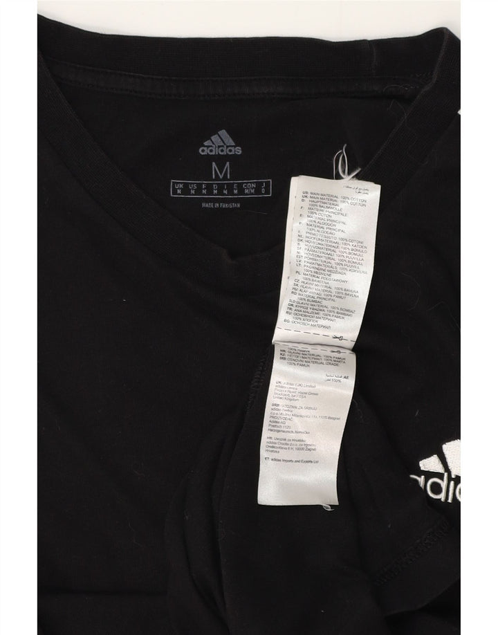 ADIDAS Herren T-Shirt Top Medium Schwarz Baumwolle