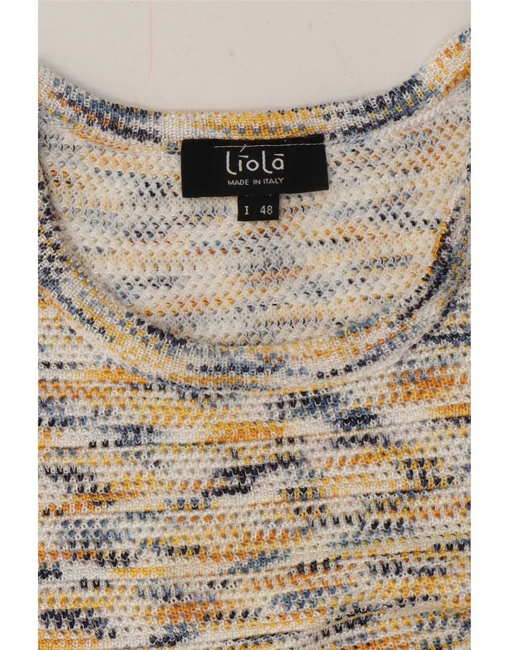 Liola Dame Crop Knit Bluse Top IT 48 XL Flerfarvet Flecked