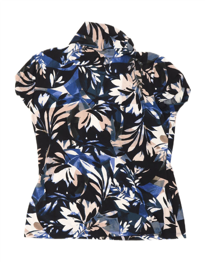 DKNY Womens Blouse Top UK 18 XL Multicoloured Floral Polyester