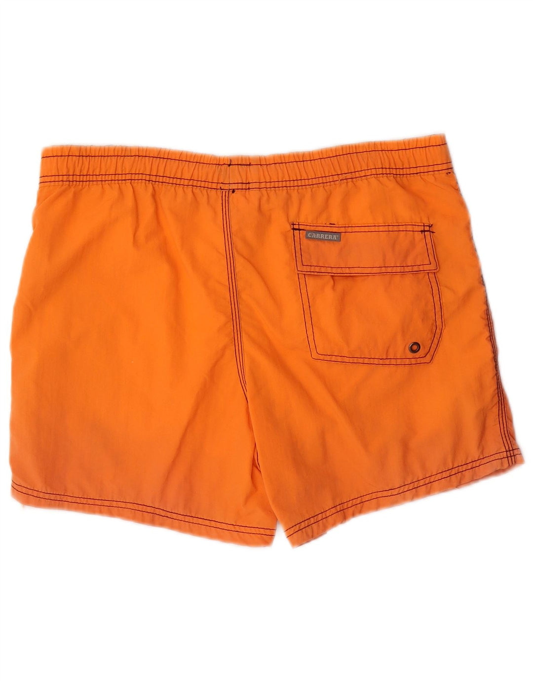 Carrera Mens Graphic Swimming Shorts Medium Orange Polyamide