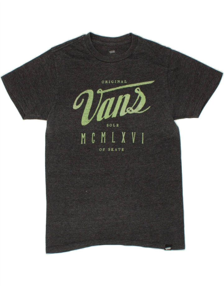 VANS Womens Graphic T-Shirt Top UK 12 Medium Grey Cotton Vintage Vans and Second-Hand Vans from Messina Hembry 