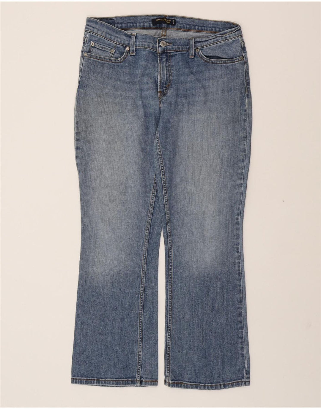 LEVI'S Womens 524 Super Low Bootcut Jeans US 13 Large W32 L29 Blue Cotton Vintage Levi's and Second-Hand Levi's from Messina Hembry 