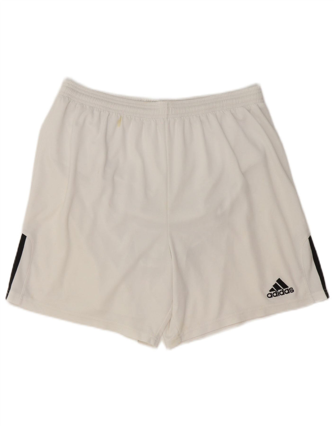 Pantaloncini sportivi da uomo Adidas Large in poliestere color block bianco