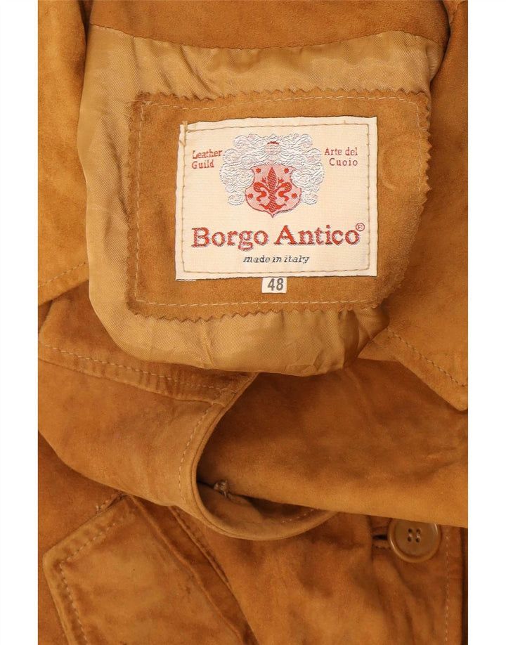 Jaqueta de camurça feminina Borgo Antico IT 48 XL couro bege