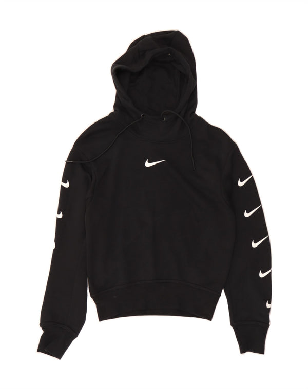 Женский джемпер с капюшоном NIKE UK 6 XS, черный хлопок
