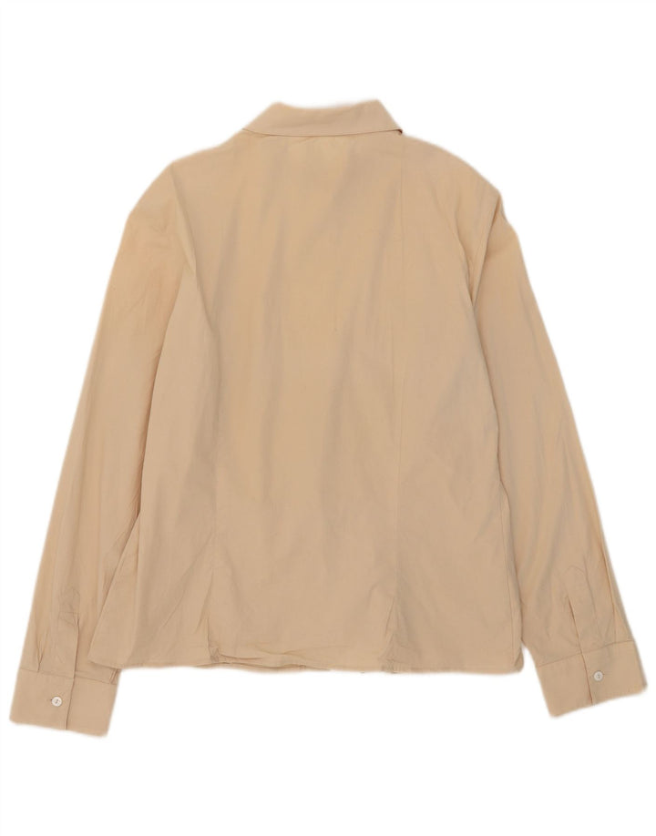 ALVIERO MARTINI Womens Shirt UK 16 Large Beige Cotton