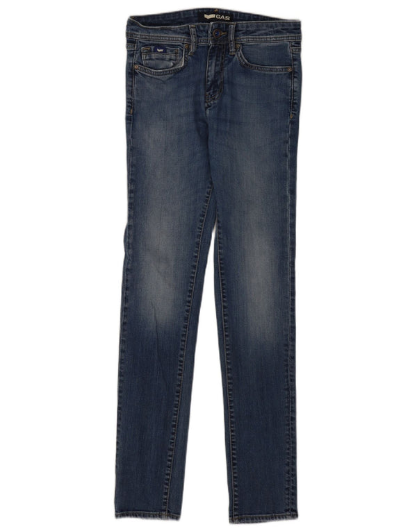 Gas Womens Skinny Jeans W28 L32 Azul Algodão