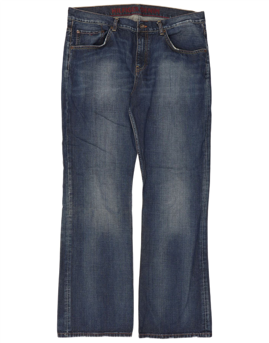 Tommy Hilfiger Mens Manhattan Bootcut Jeans W38 L34 Blue Cotton