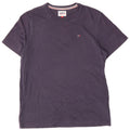 Tommy Hilfiger Herre T-Shirt Top Medium Marineblå Bomuld