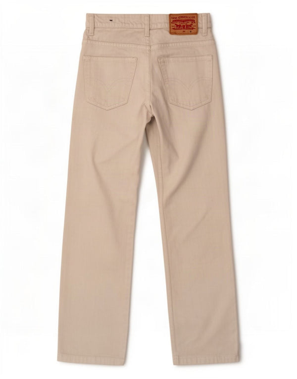 Levi's Boys Loose Fit Casual Trousers 7-8 Years W24 L24 White Cotton
