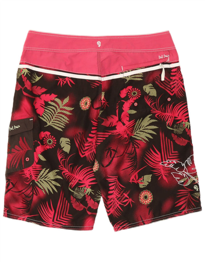 Fat Face Mens Swimming Shorts Medium W32 L12 Pink Floral Polyester Beach