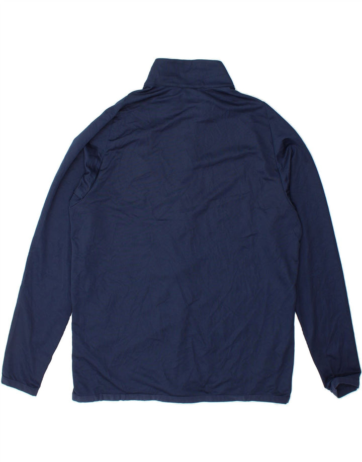 NIKE Mens Football Tracksuit Top Jacket Medium Navy Blue Polyester Vintage Nike and Second-Hand Nike from Messina Hembry 