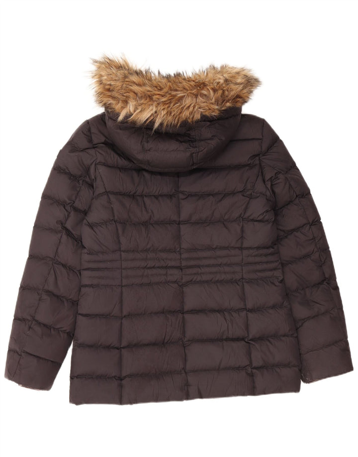 ESPRIT Womens Hooded Padded Jacket UK 10 Small Black