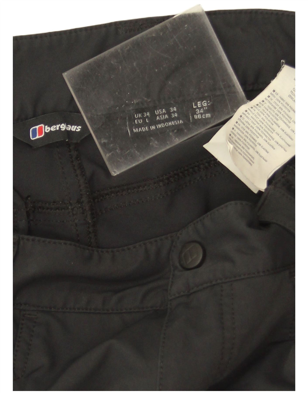Berghaus Mens Cargo Waterproof Trousers W34 L34 Black Polyamide